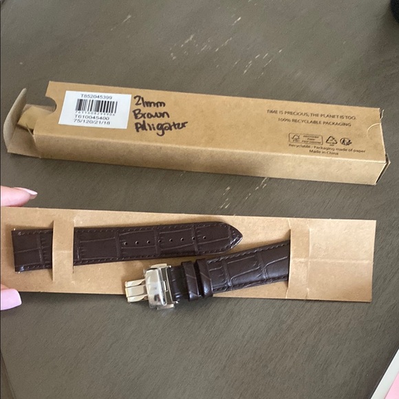 Tissot Brown Leather Watch Strap - Picture 4 of 5